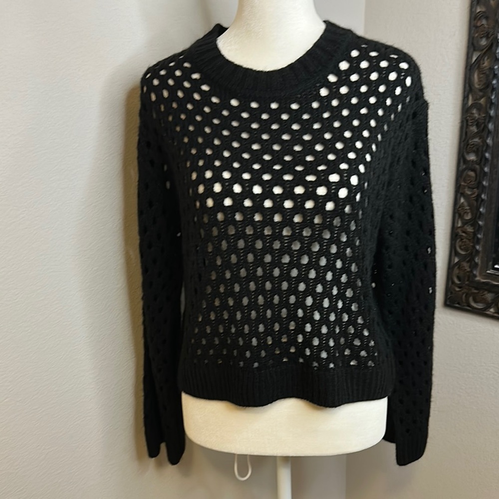 H&M Black Open-Knit Women's Sweater